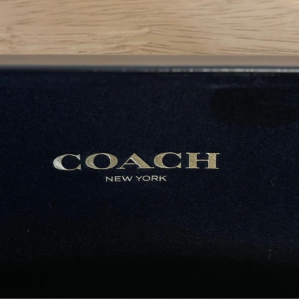 Coach Black Leather Eyeglass Case